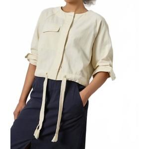 NEW LILLA P drawstring waist jacket in beige